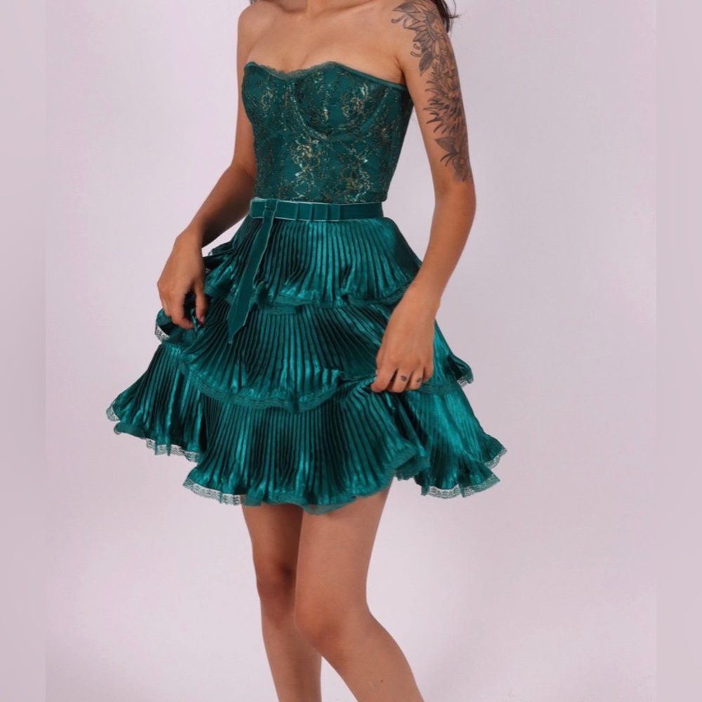 Vintage Sold Out Betsey Johnson Tiered Lace Dress